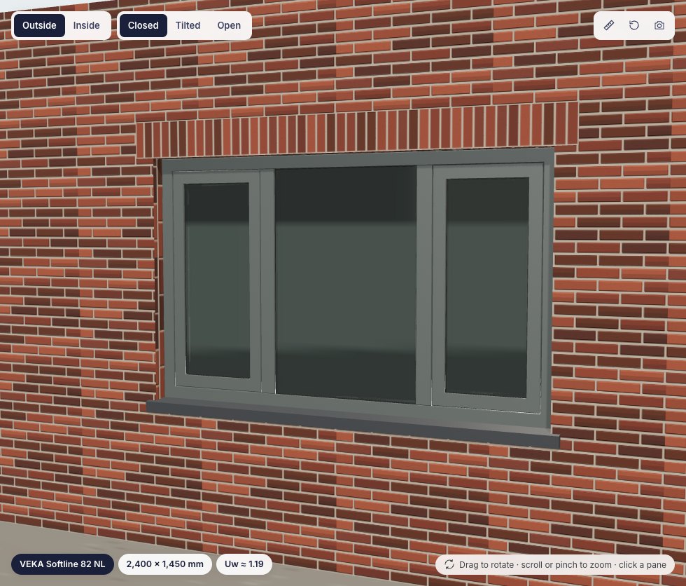 Window configurator in 3D