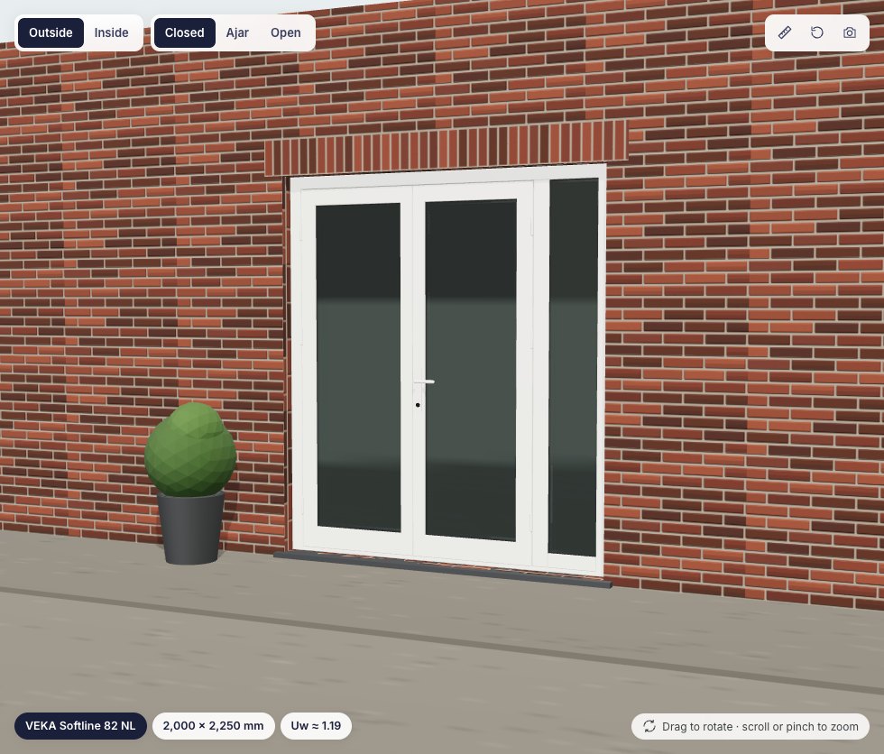 French door configurator in 3D