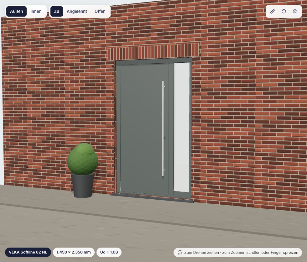 Haustür-Konfigurator in 3D