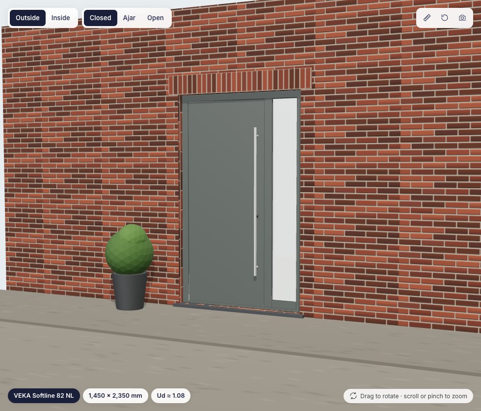 Front door configurator in 3D